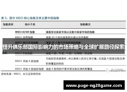 提升俱乐部国际影响力的市场策略与全球扩展路径探索